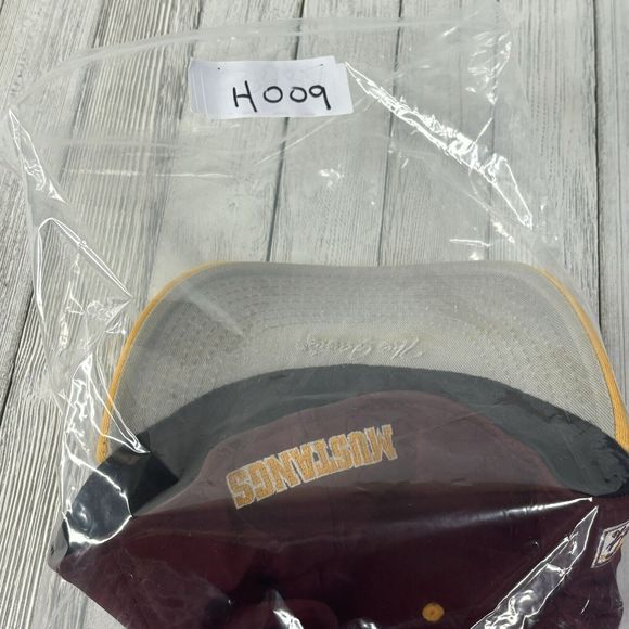 Vintage Midwestern State Mustangs Hat Cap Red Yellow Collegiate‎ THE GAME Small - Picture 12 of 16